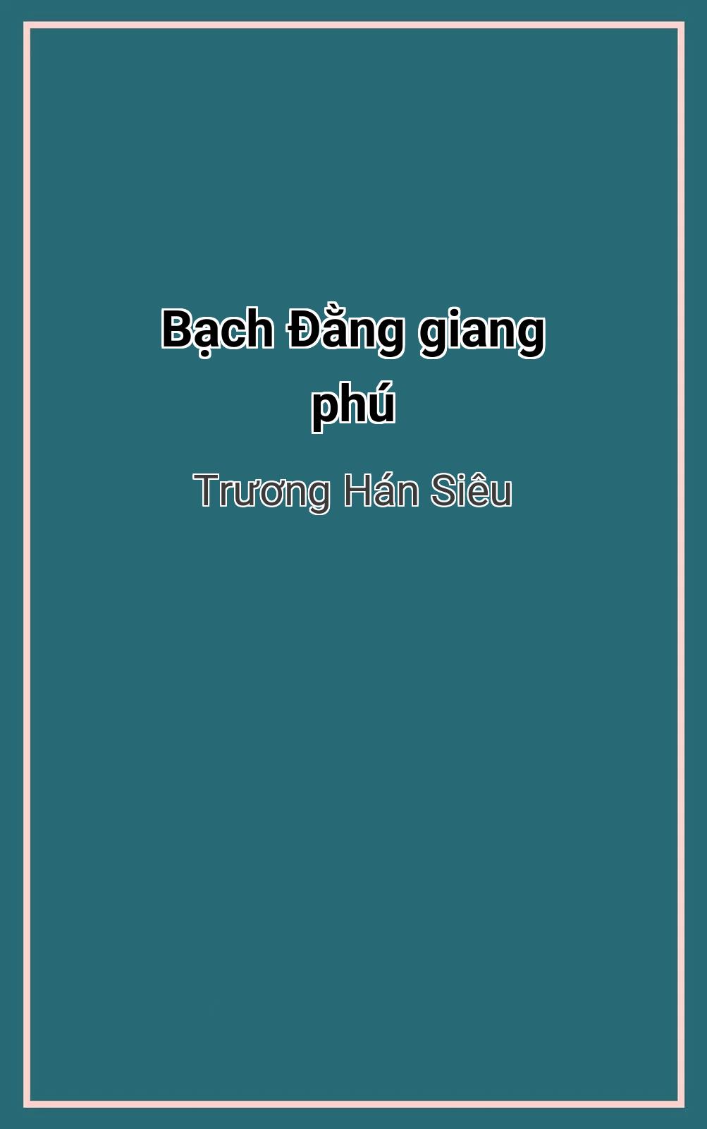 Bạch Đằng Giang Phú