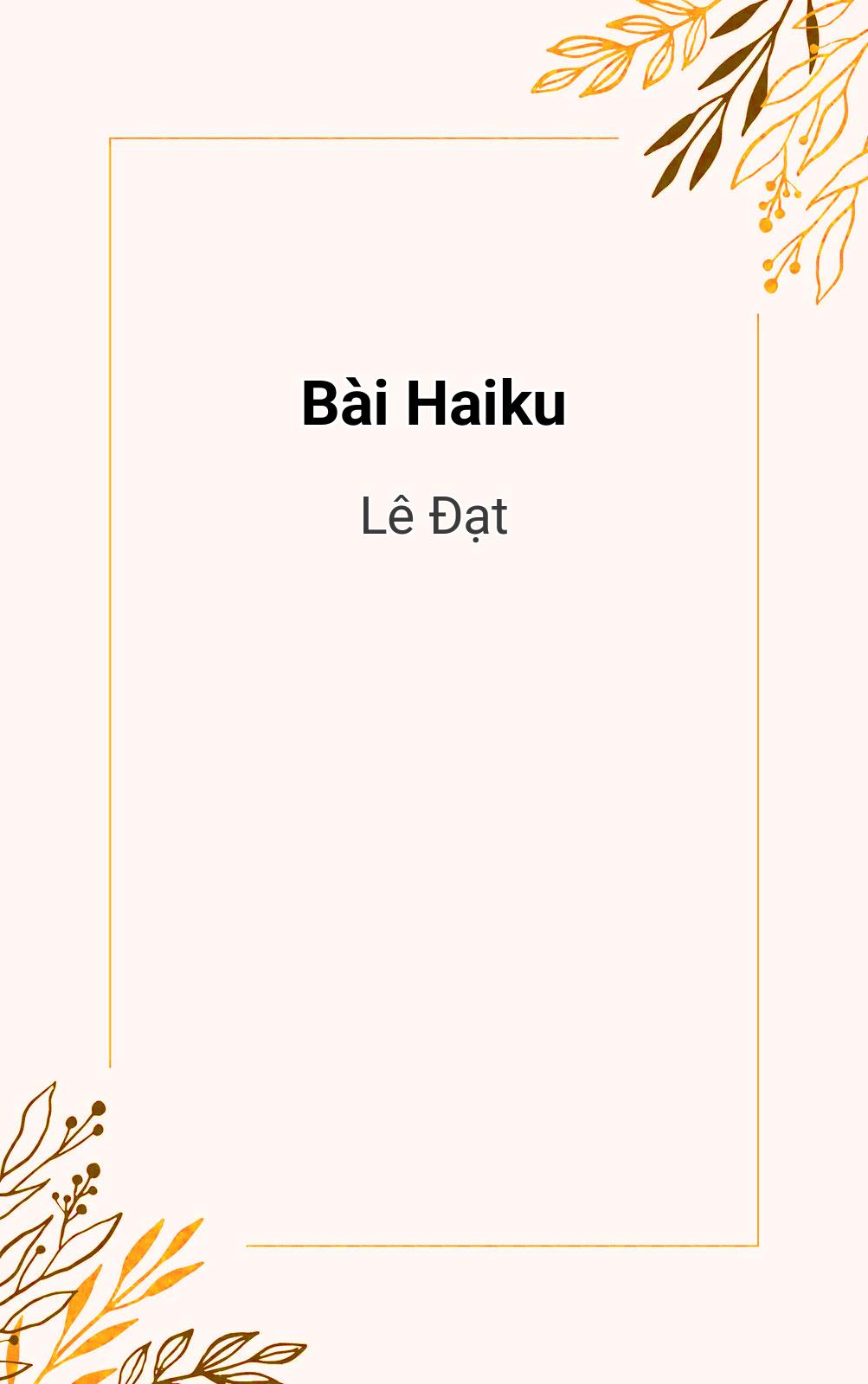Bài Haiku