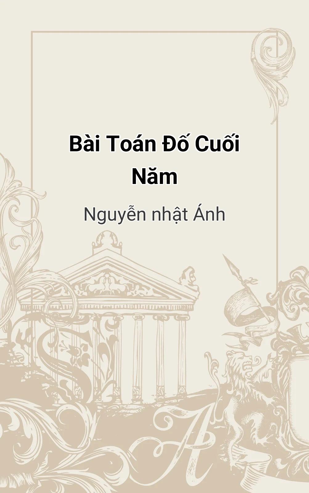 Bài Toán Đố Cuối Năm