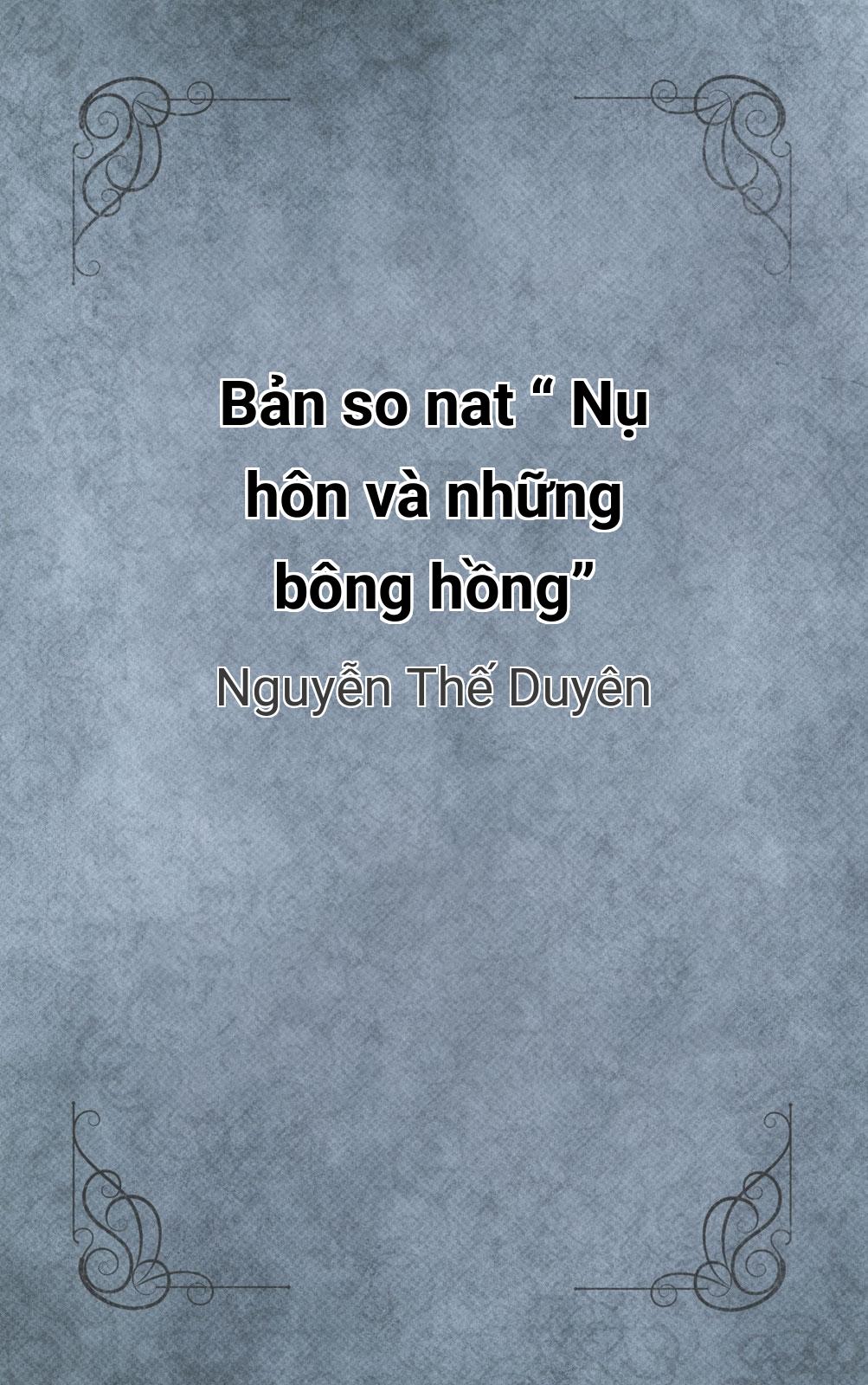 Bản So Nat “ Nụ Hôn Và Những Bông Hồng”