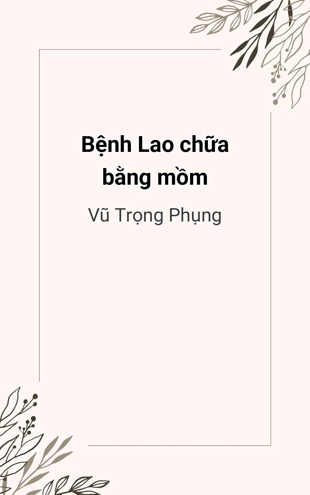 Bệnh Lao Chữa Bằng Mồm