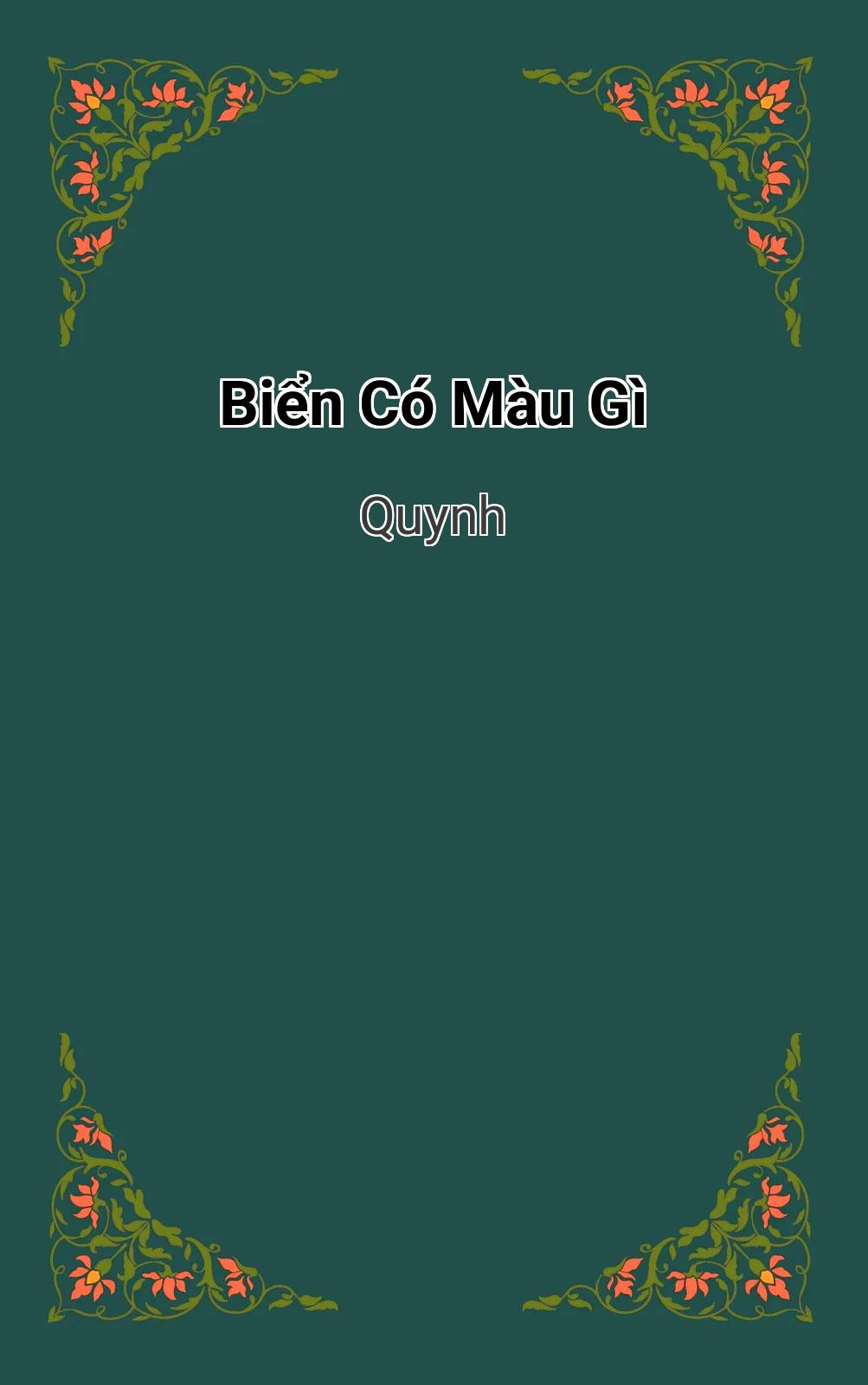 Biển Có Màu Gì