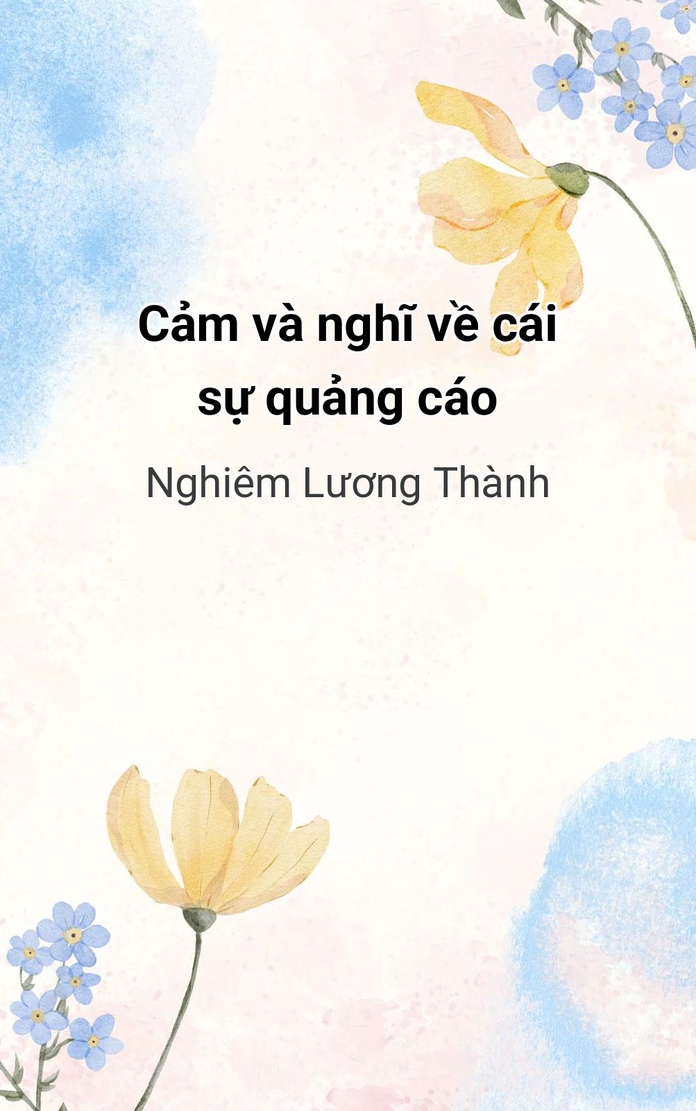 Cảm Và Nghĩ Về Cái Sự Quảng Cáo