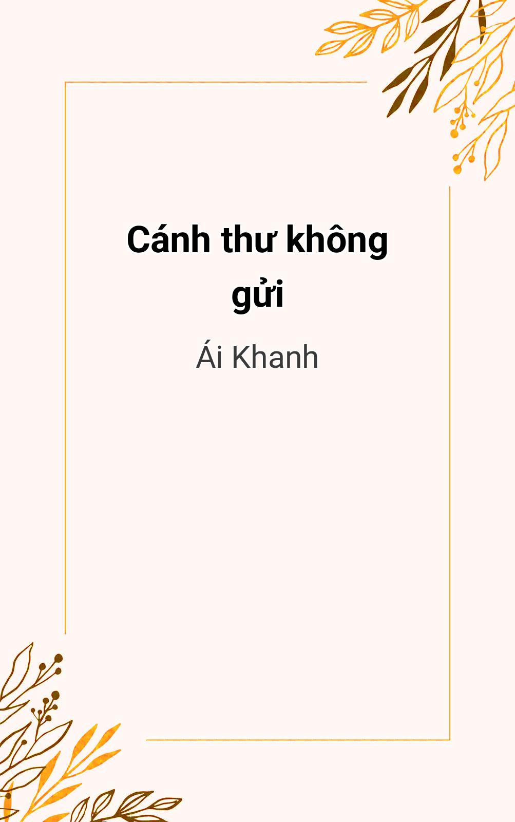 Cánh Thư Không Gửi