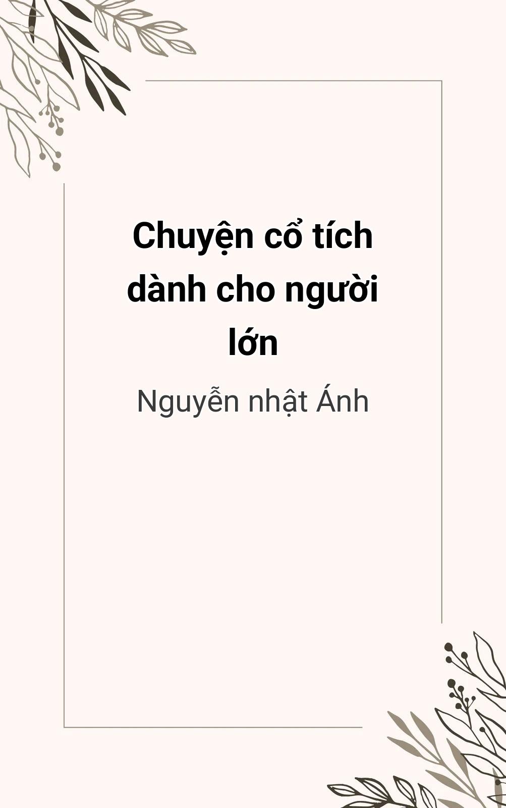 Chuyện Cổ Tích Dành Cho Người Lớn