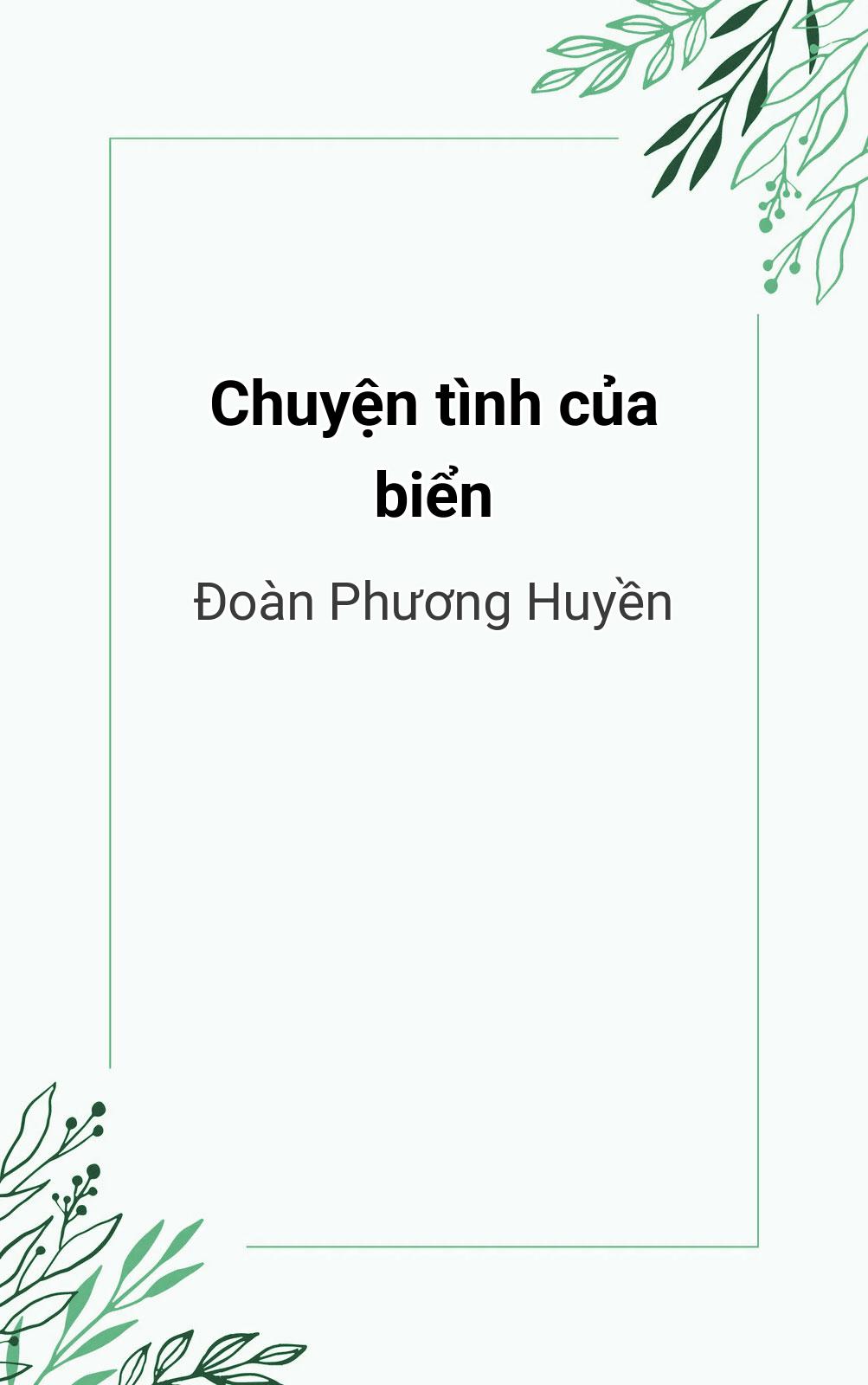 Chuyện Tình Của Biển