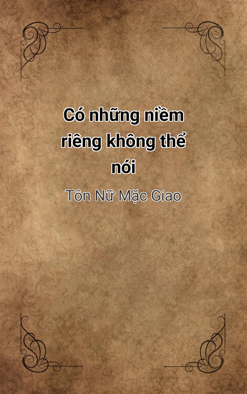 Có Những Niềm Riêng Không Thể Nói