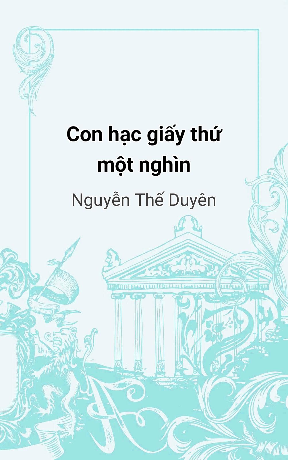 Con Hạc Giấy Thứ Một Nghìn