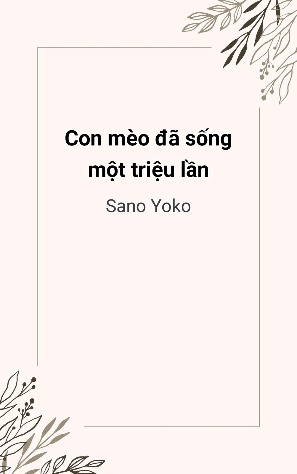 Con Mèo Đã Sống Một Triệu Lần