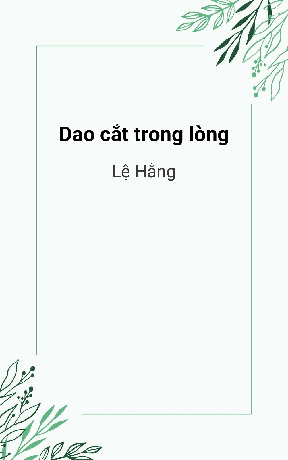 Dao Cắt Trong Lòng