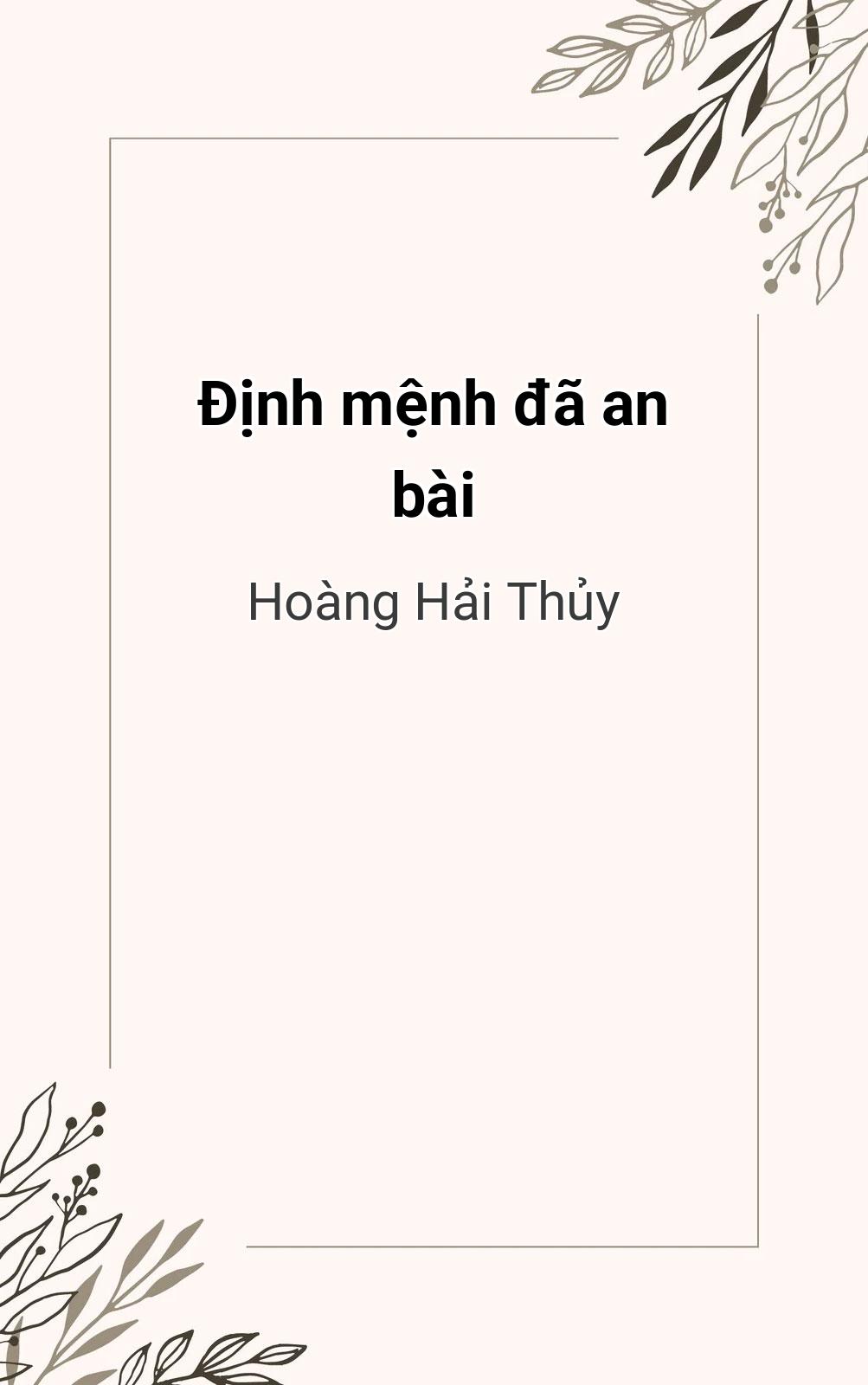 Định Mệnh Đã An Bài