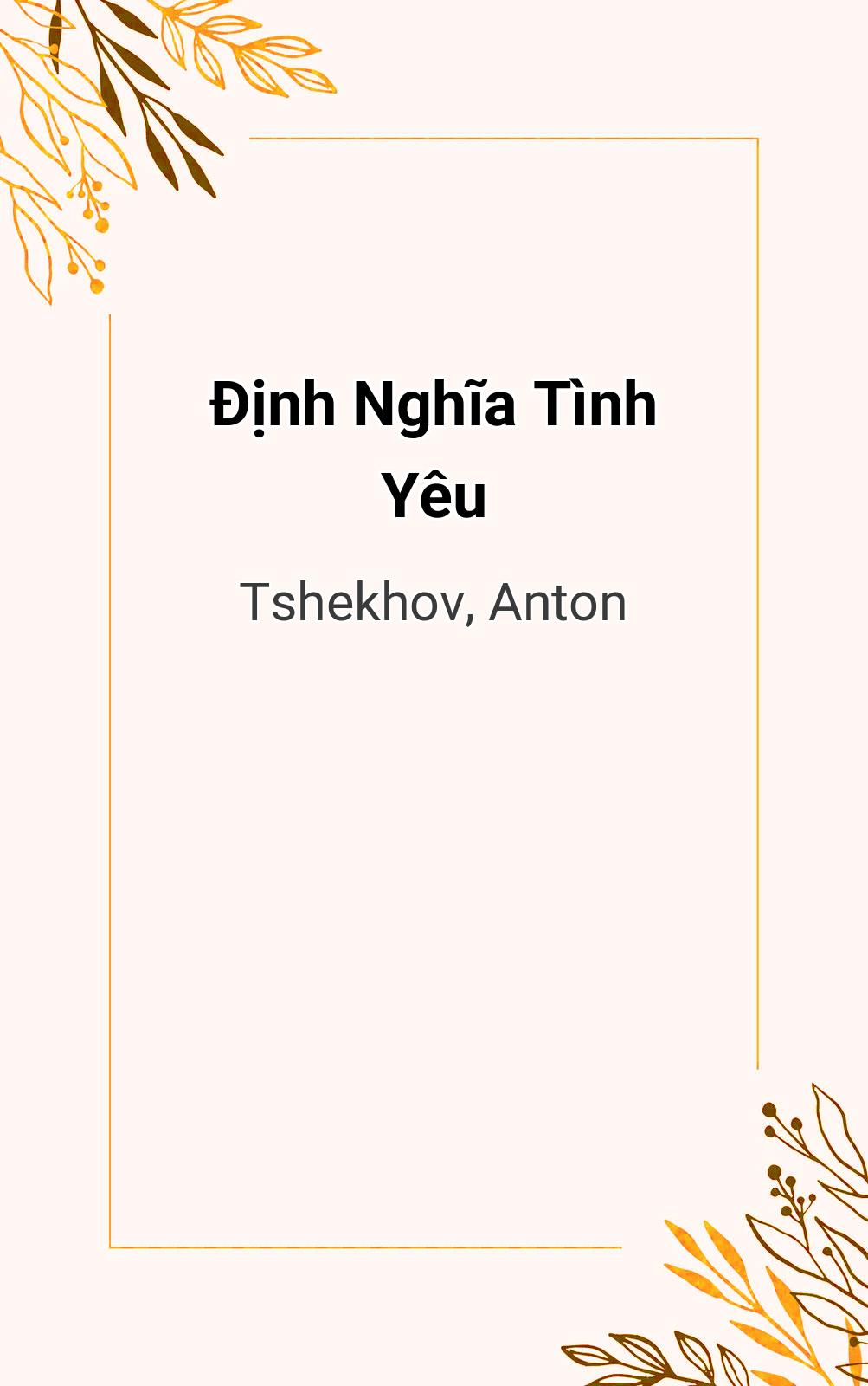 Định Nghĩa Tình Yêu