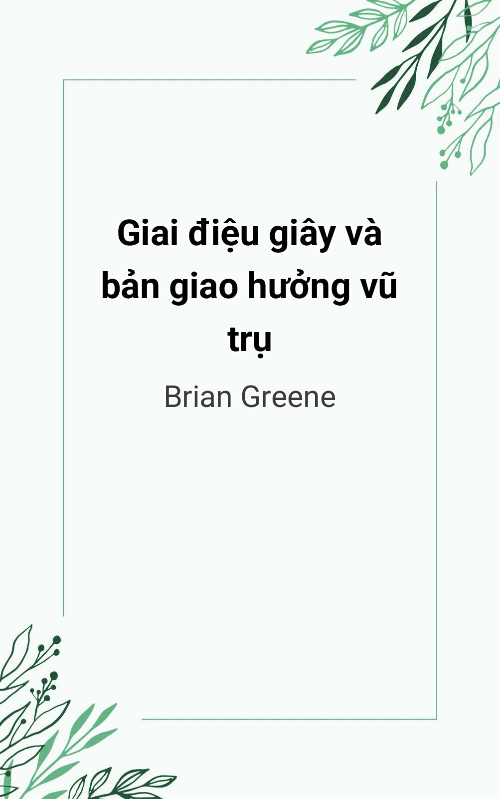Giai Điệu Giây Và Bản Giao Hưởng Vũ Trụ