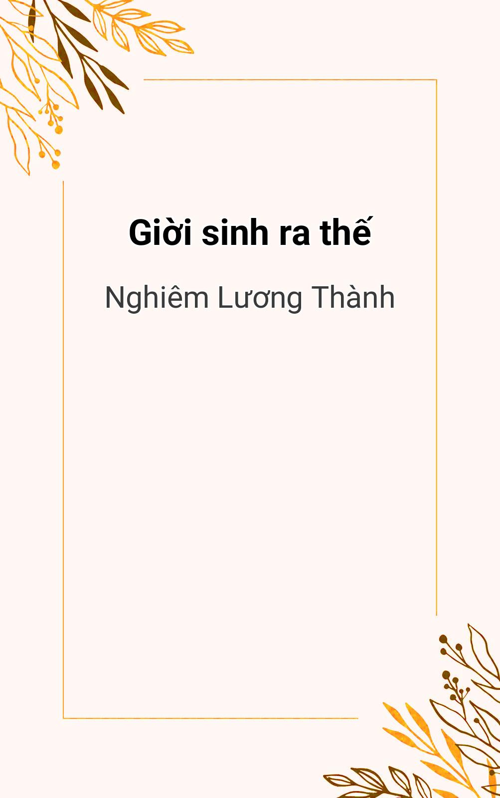 Giời Sinh Ra Thế