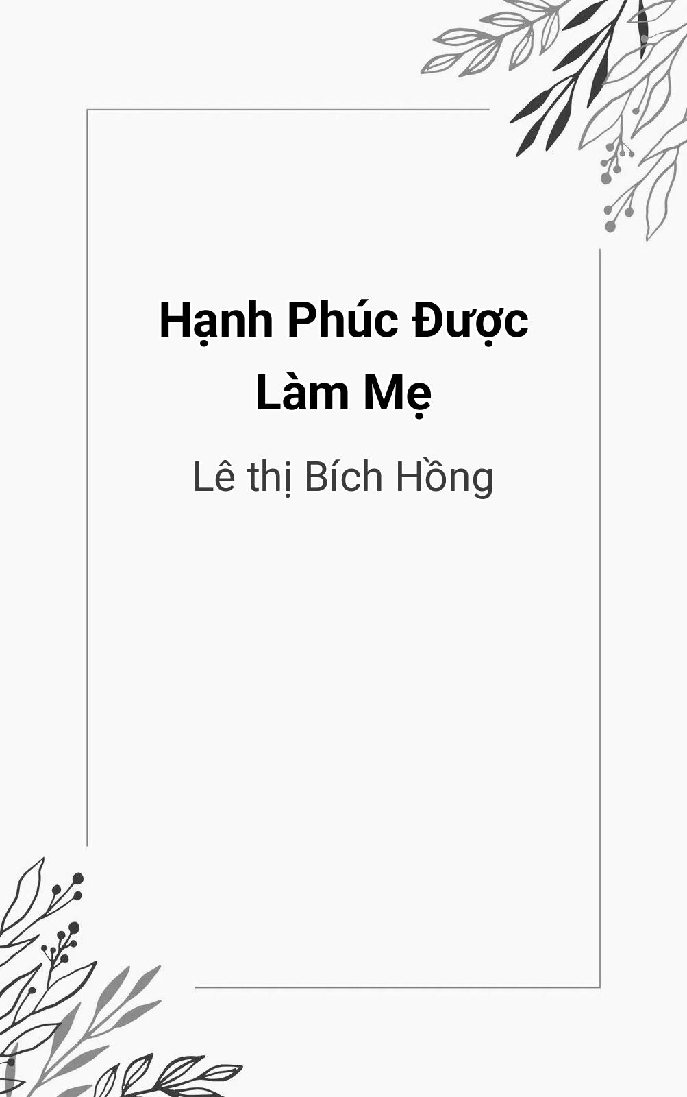 Hạnh Phúc Được Làm Mẹ