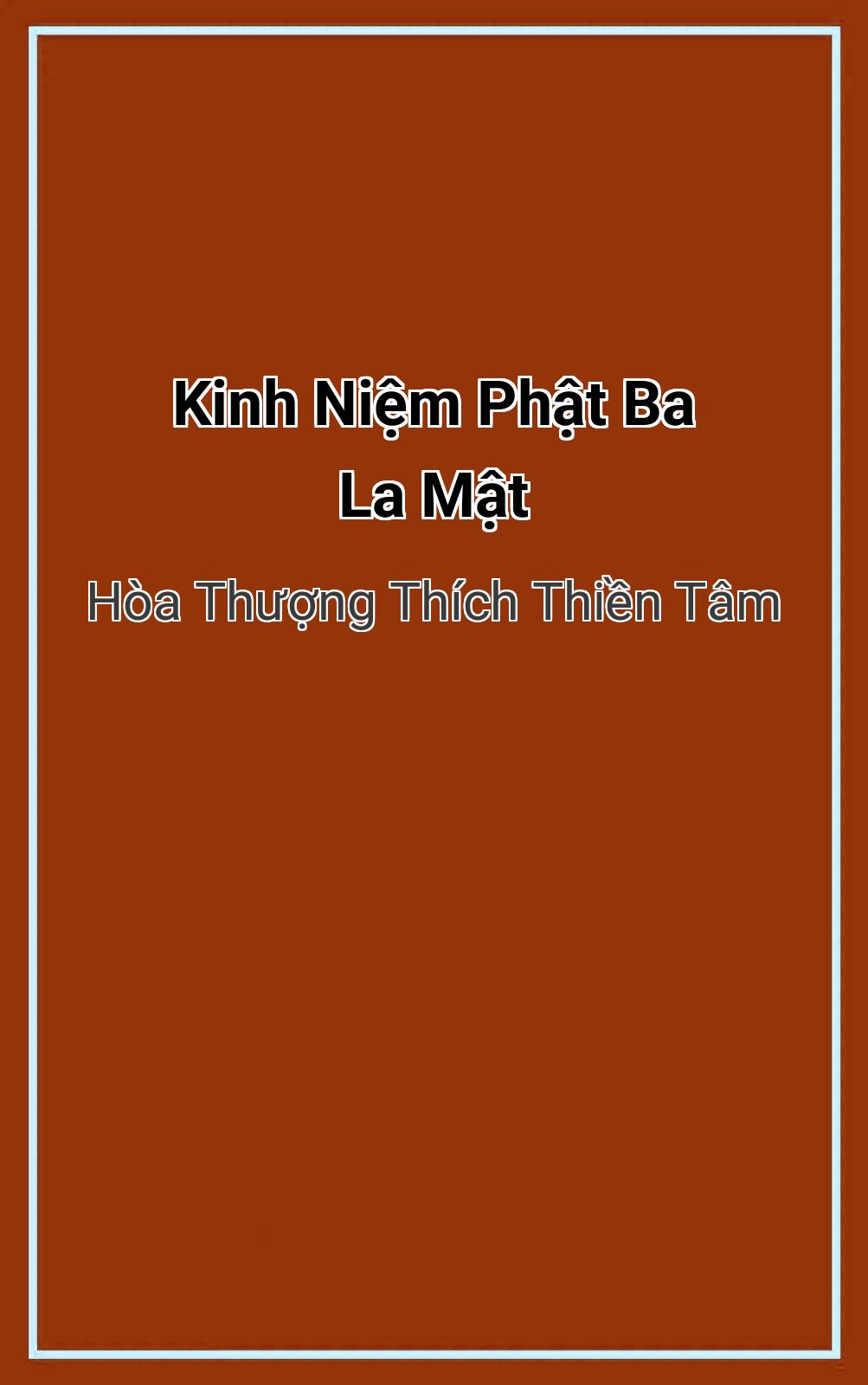 Kinh Niệm Phật Ba La Mật