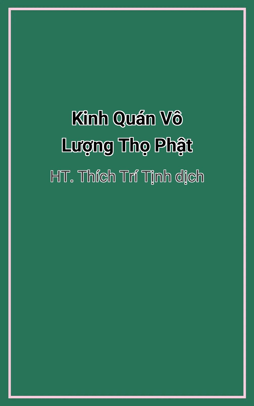 Kinh Quán Vô Lượng Thọ Phật