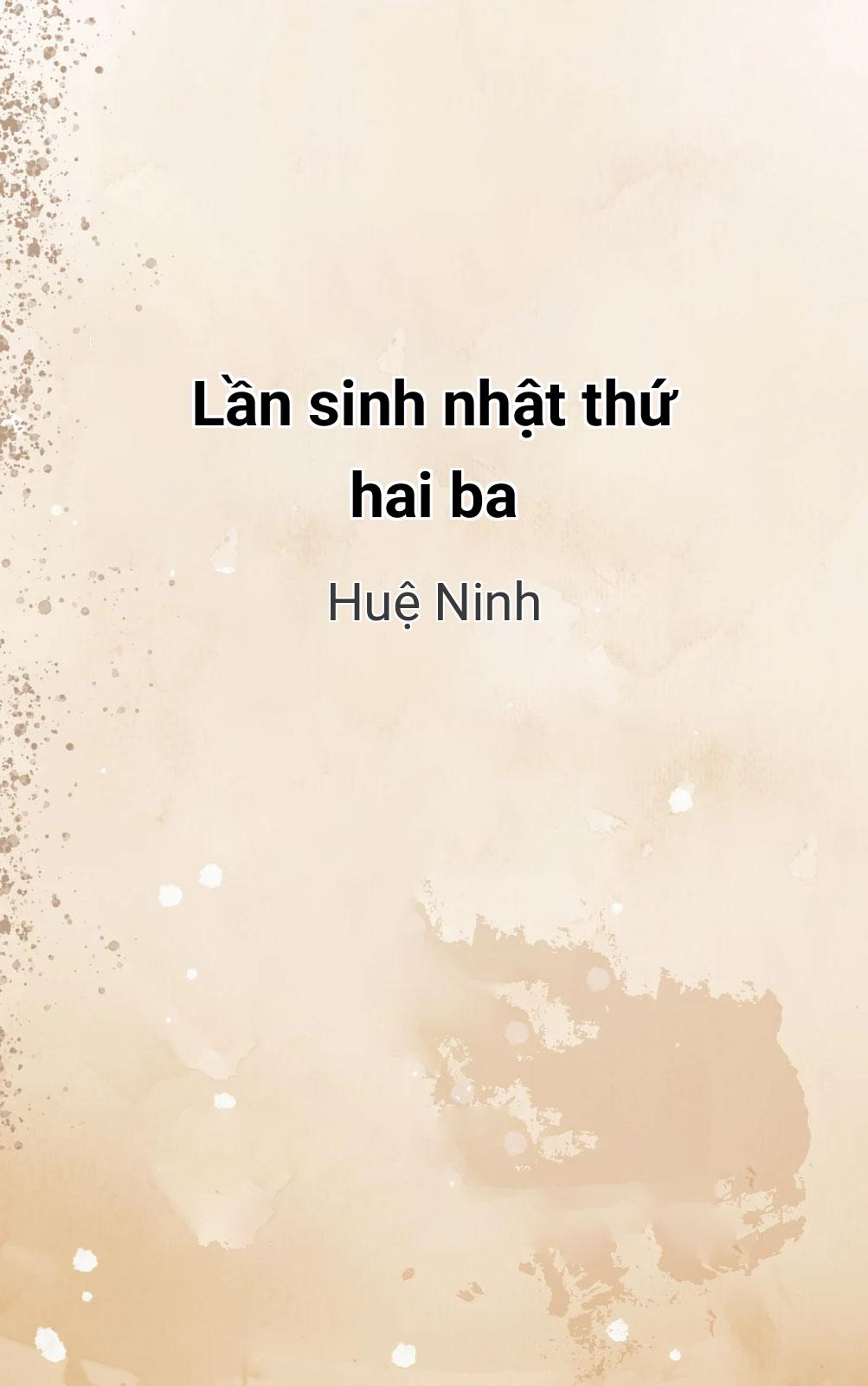 Lần Sinh Nhật Thứ Hai Ba
