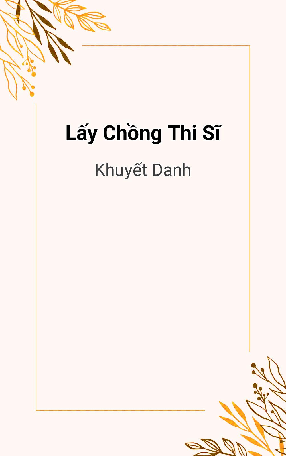 Lấy Chồng Thi Sĩ