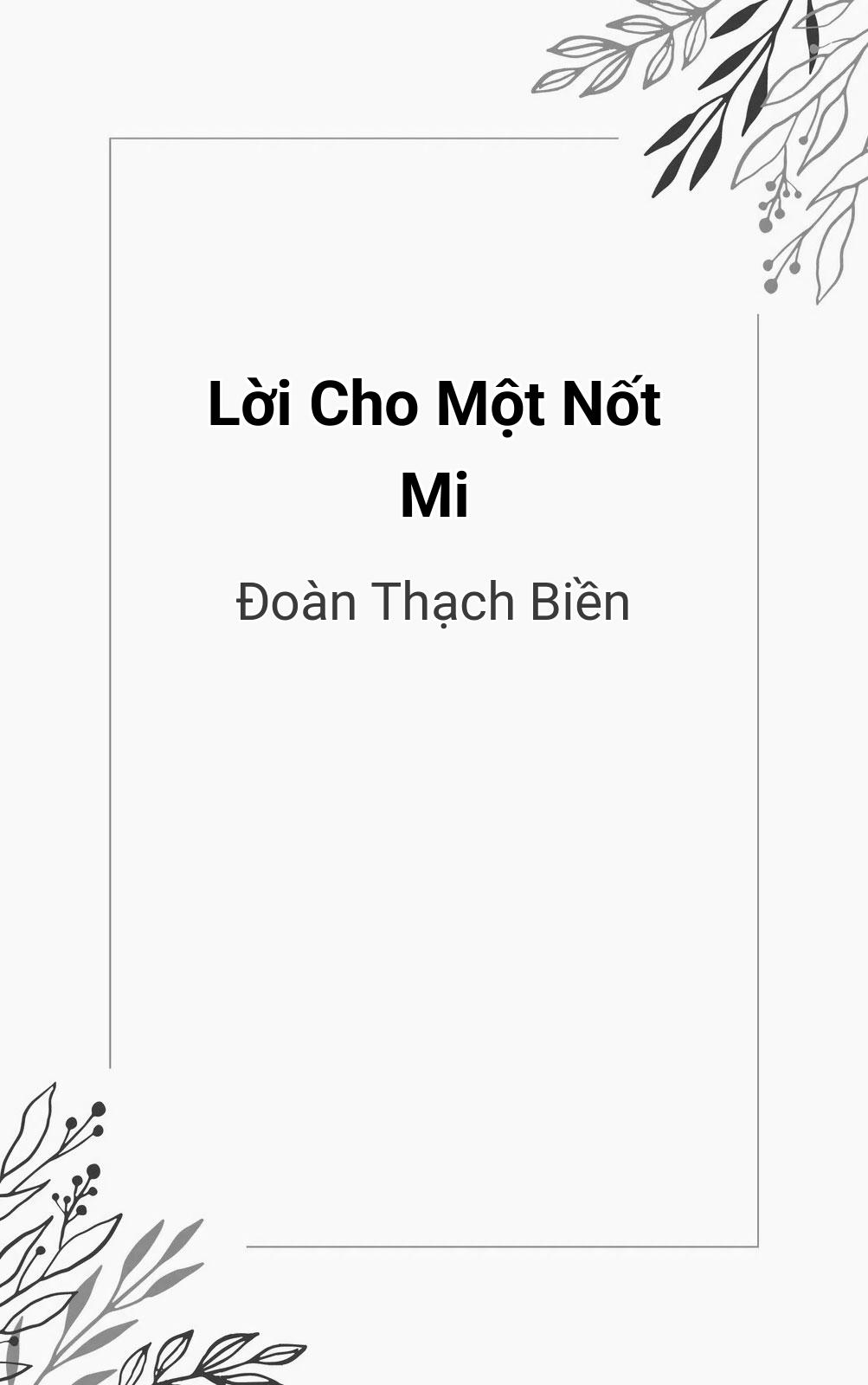 Lời Cho Một Nốt Mi
