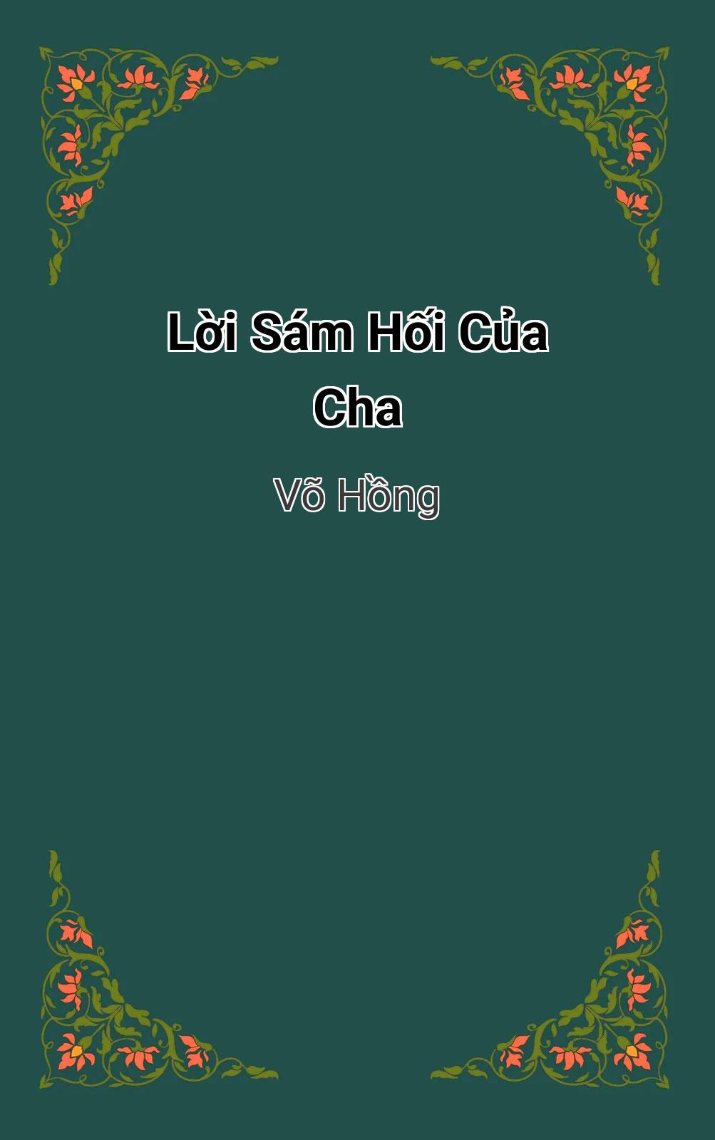 Lời Sám Hối Của Cha
