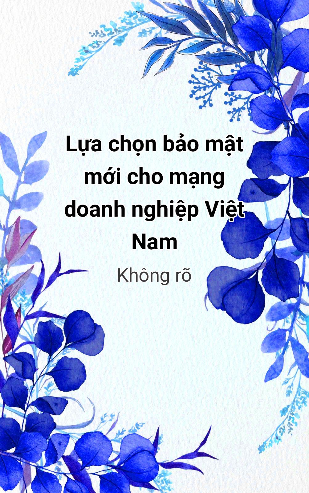 Lựa Chọn Bảo Mật Mới Cho Mạng Doanh Nghiệp Việt Nam