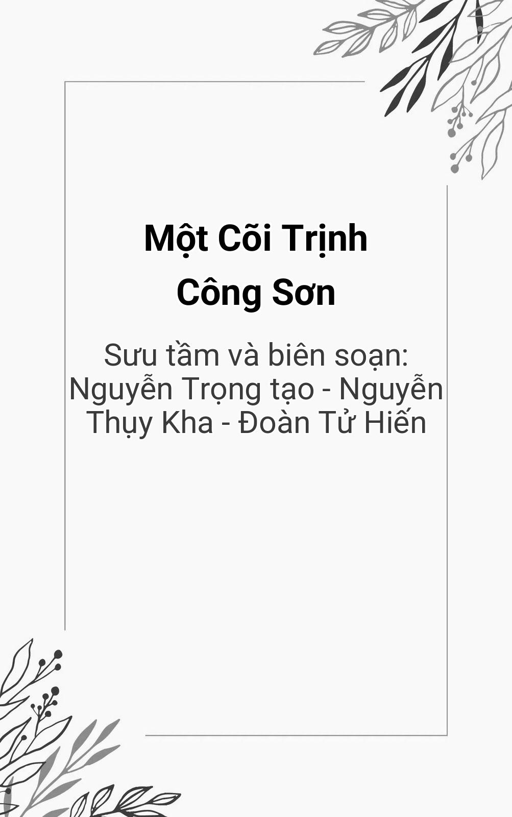 Một Cõi Trịnh Công Sơn