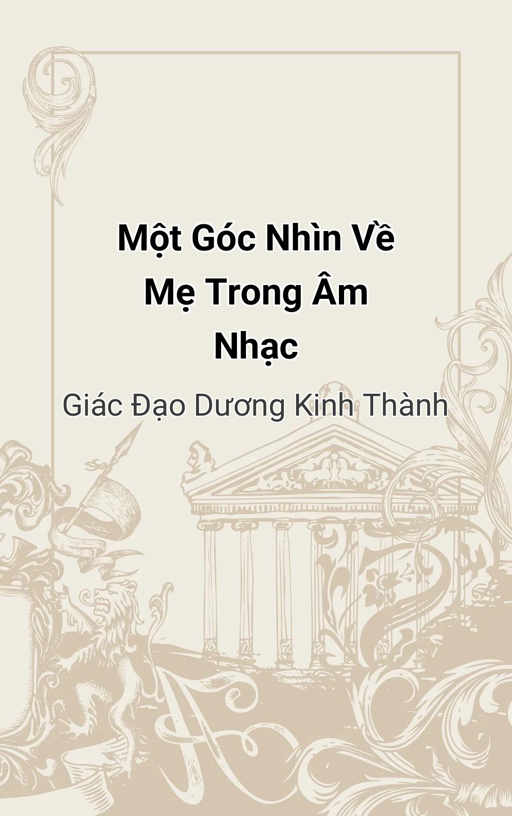 Một Góc Nhìn Về Mẹ Trong Âm Nhạc
