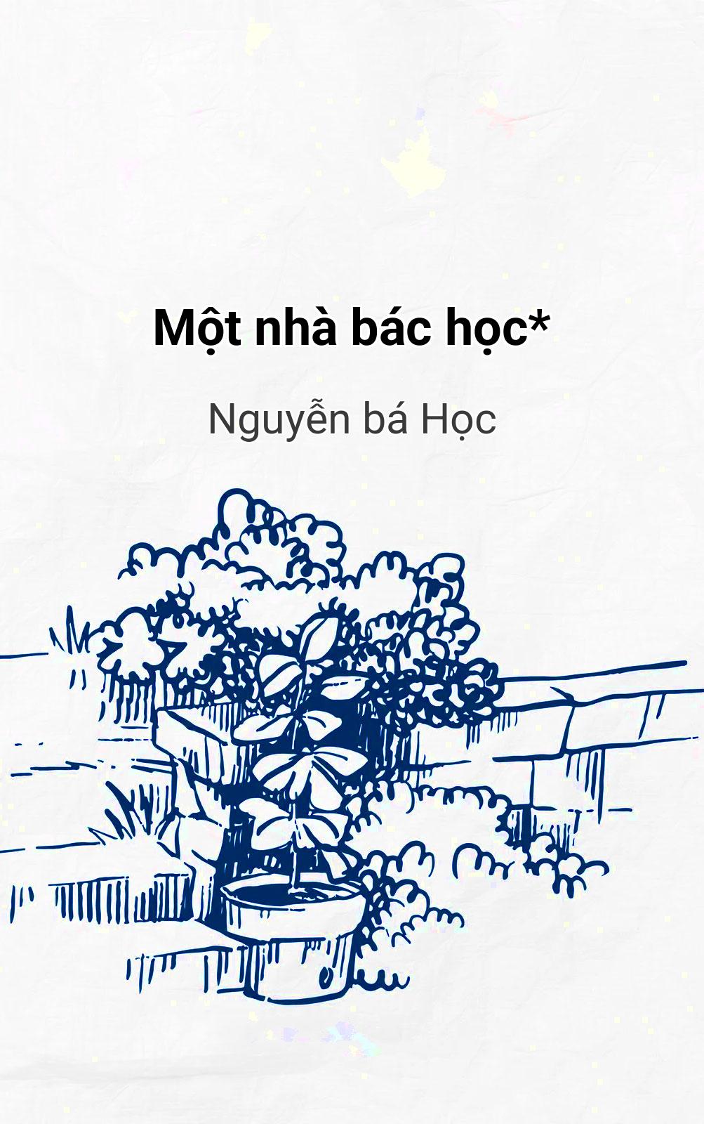 Một Nhà Bác Học*
