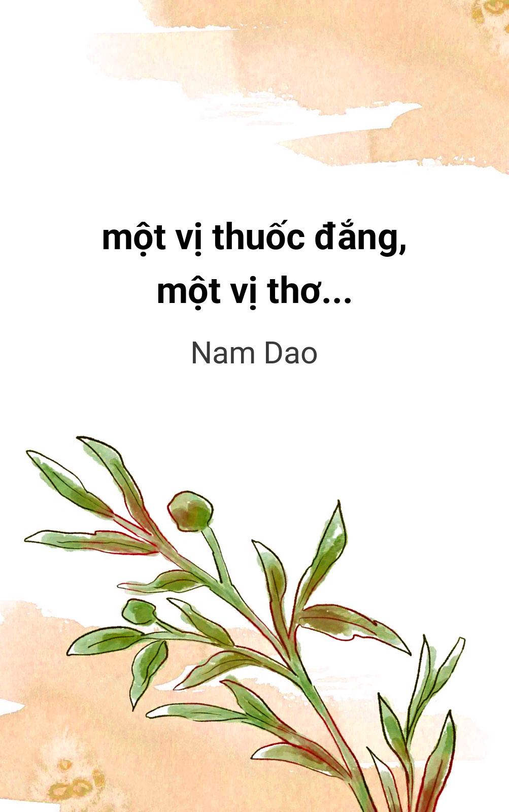 Một Vị Thuốc Đắng, Một Vị Thơ...