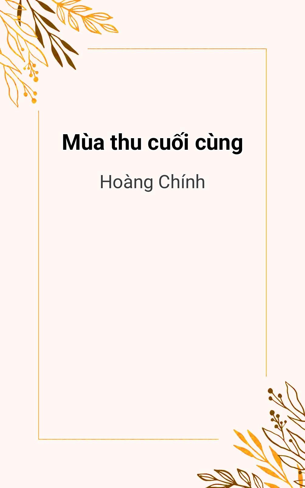 Mùa Thu Cuối Cùng