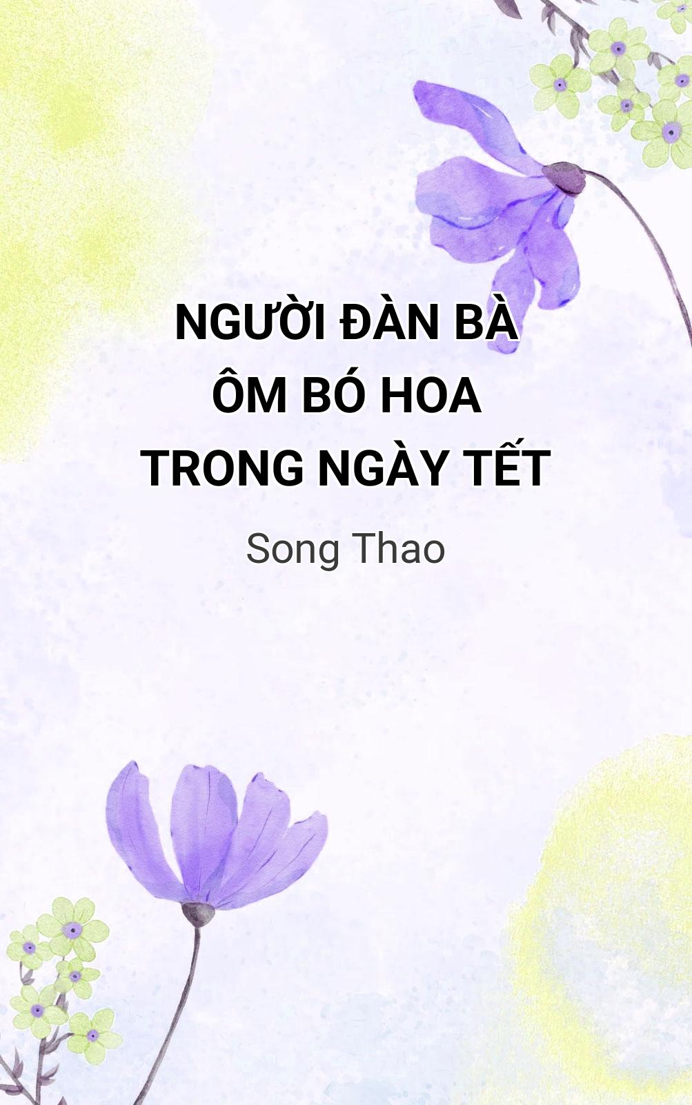 Người Đàn Bà Ôm Bó Hoa Trong Ngày Tết