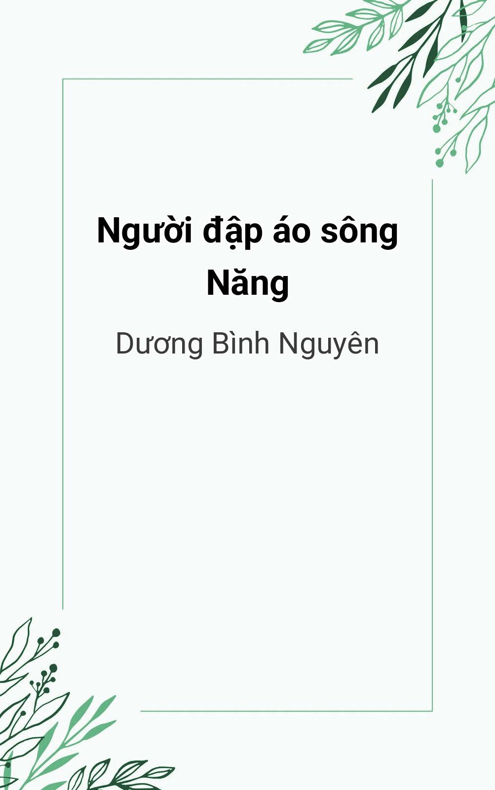 Người Đập Áo Sông Năng