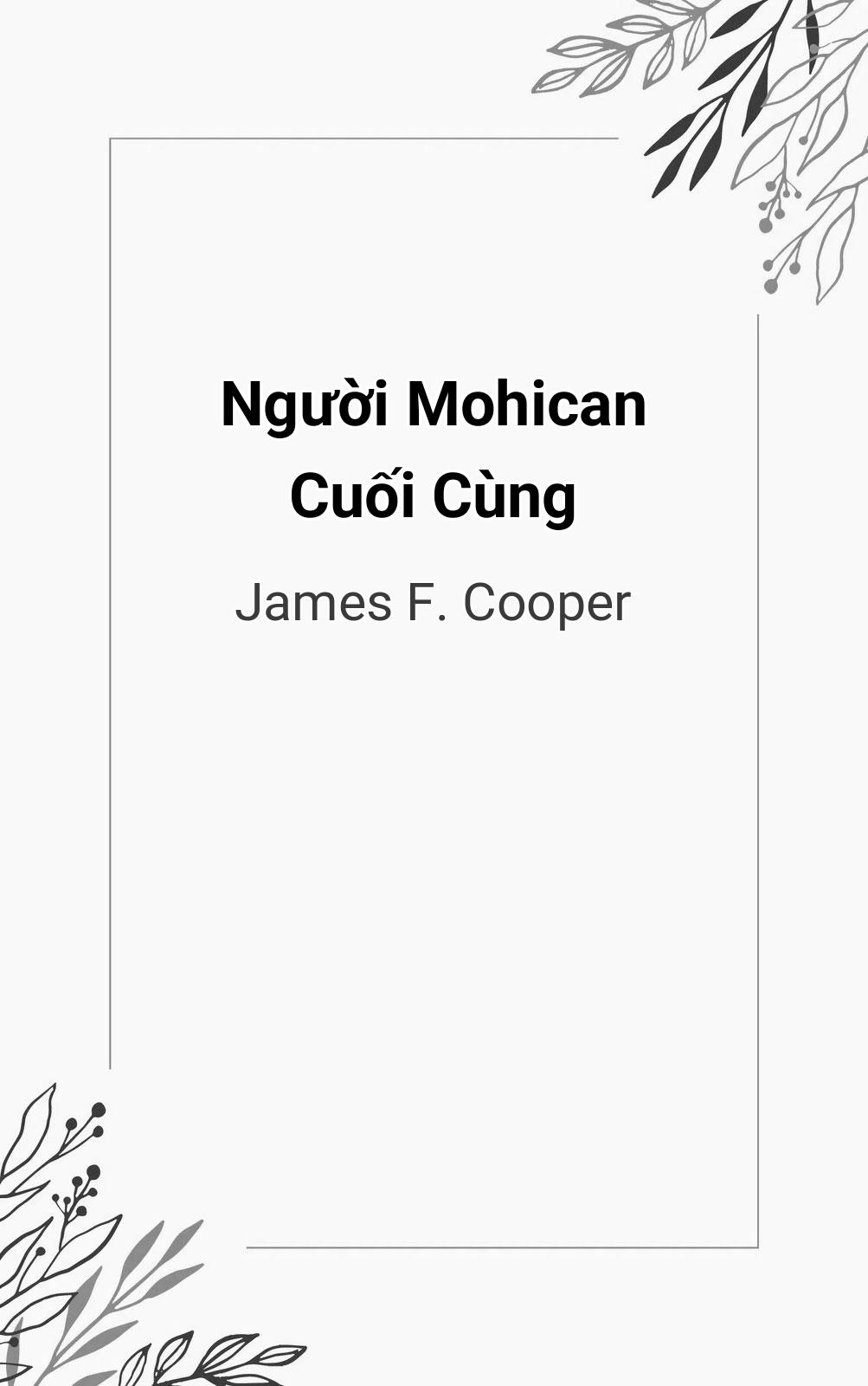 Người Mohican Cuối Cùng