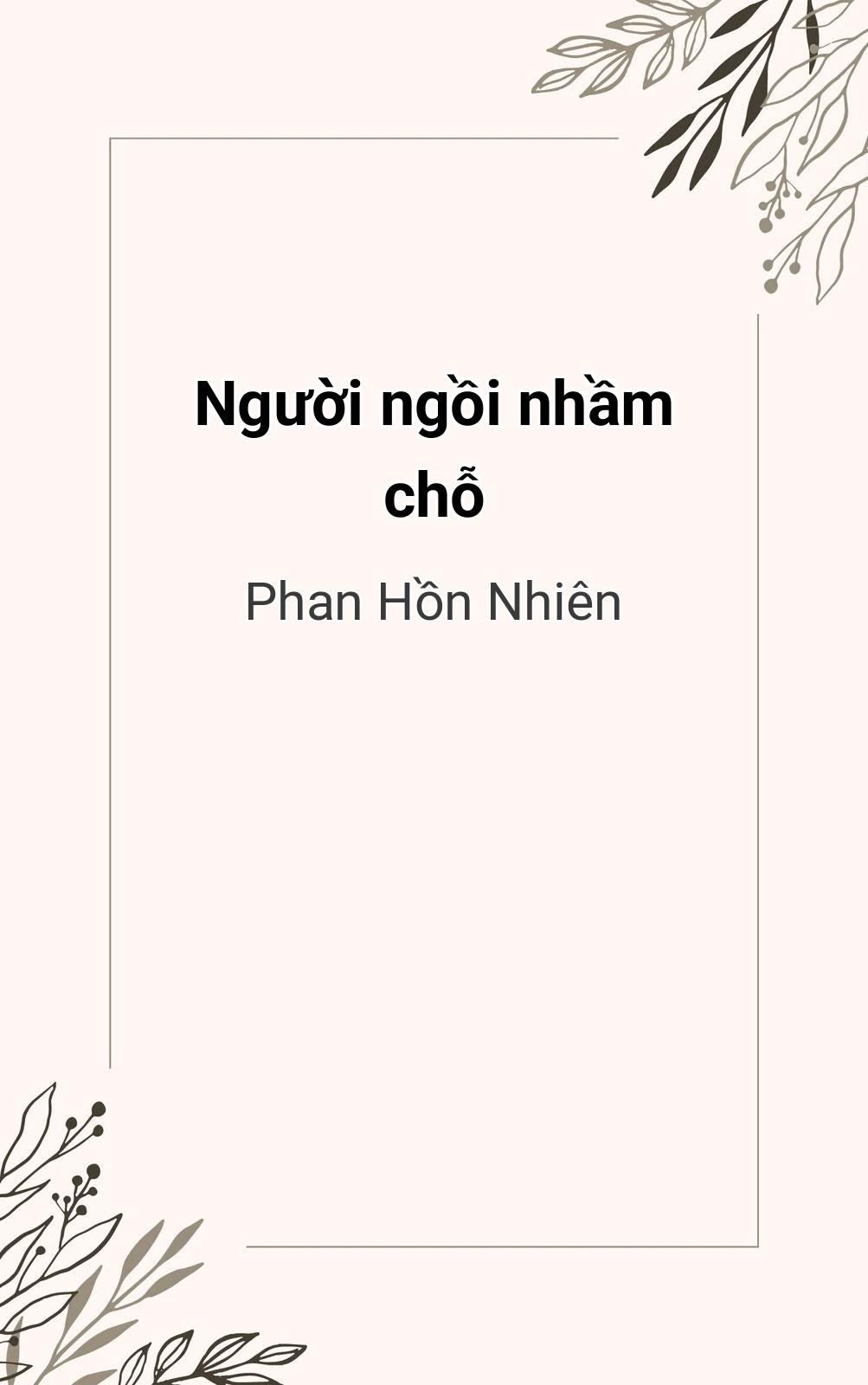 Người Ngồi Nhầm Chỗ