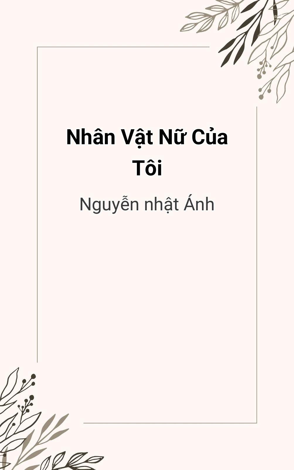 Nhân Vật Nữ Của Tôi