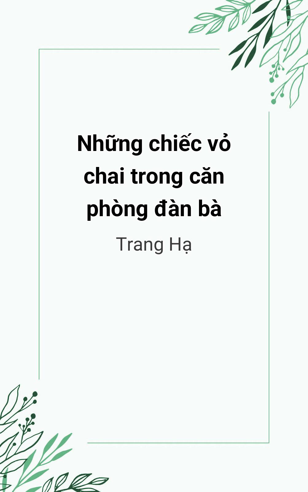 Những Chiếc Vỏ Chai Trong Căn Phòng Đàn Bà