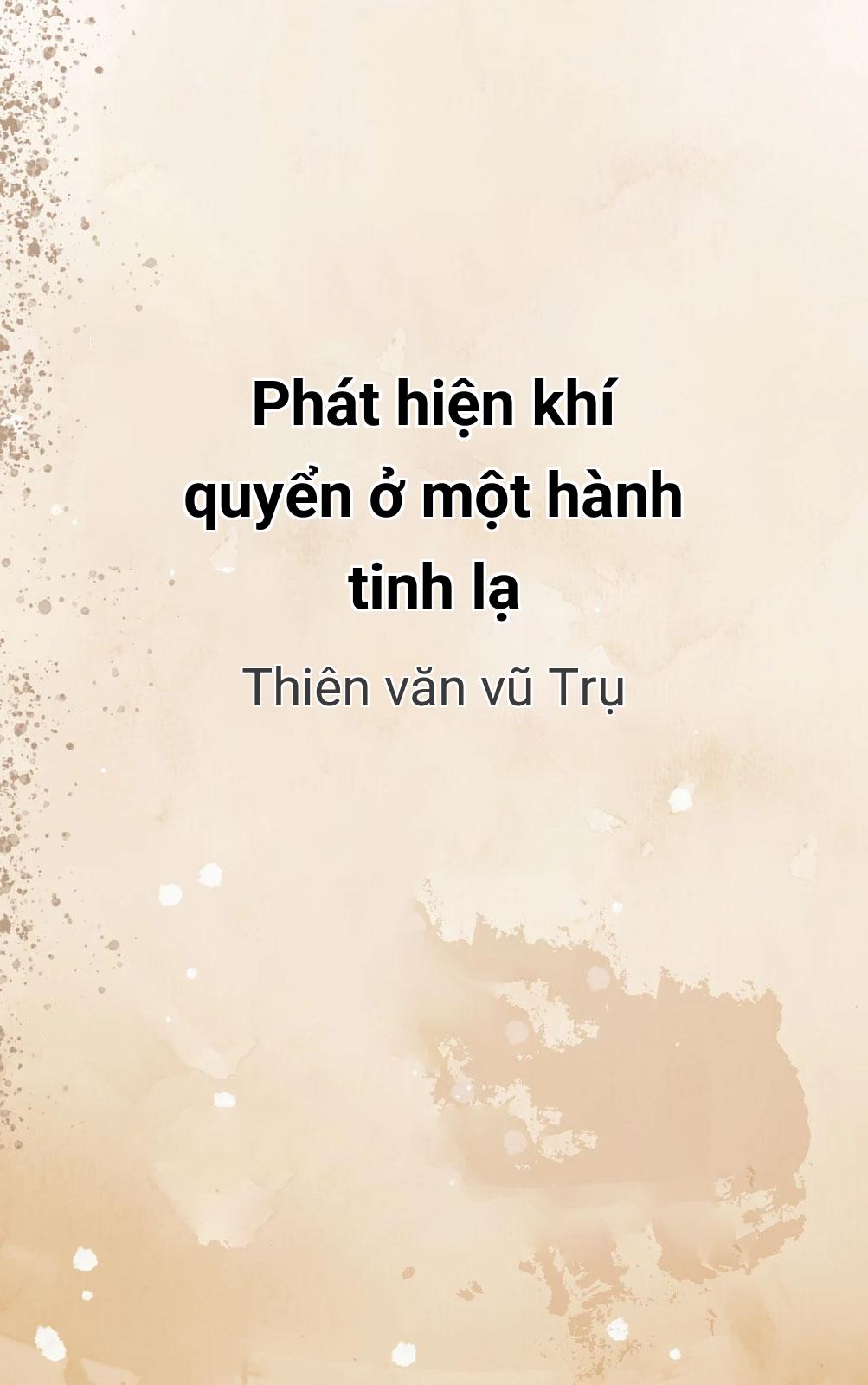 Phát Hiện Khí Quyển Ở Một Hành Tinh Lạ