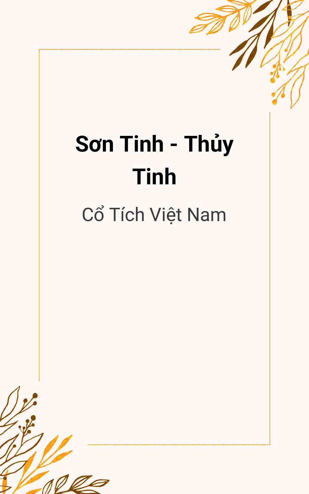 Sơn Tinh - Thủy Tinh