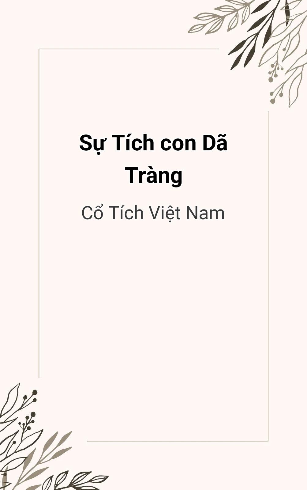 Sự Tích Con Dã Tràng