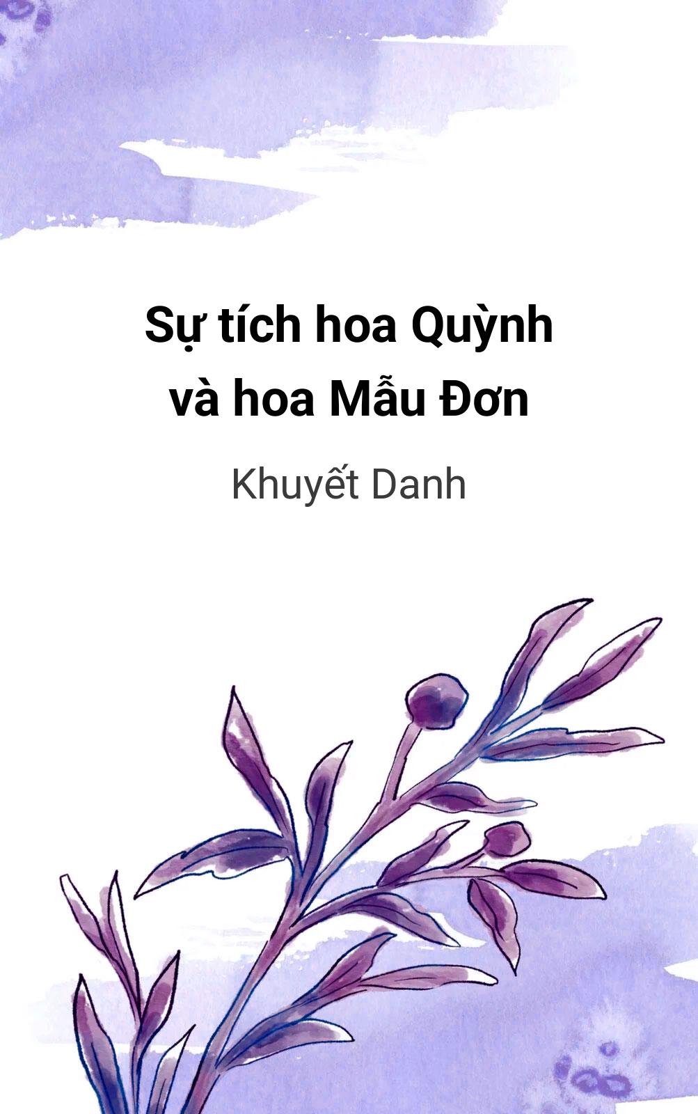 Sự Tích Hoa Quỳnh Và Hoa Mẫu Đơn