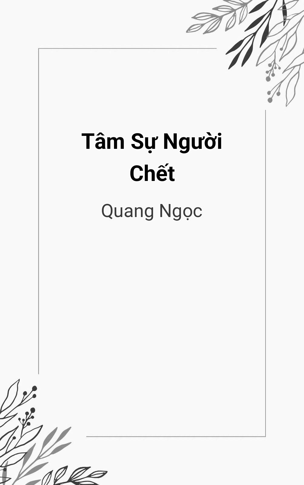 Tâm Sự Người Chết