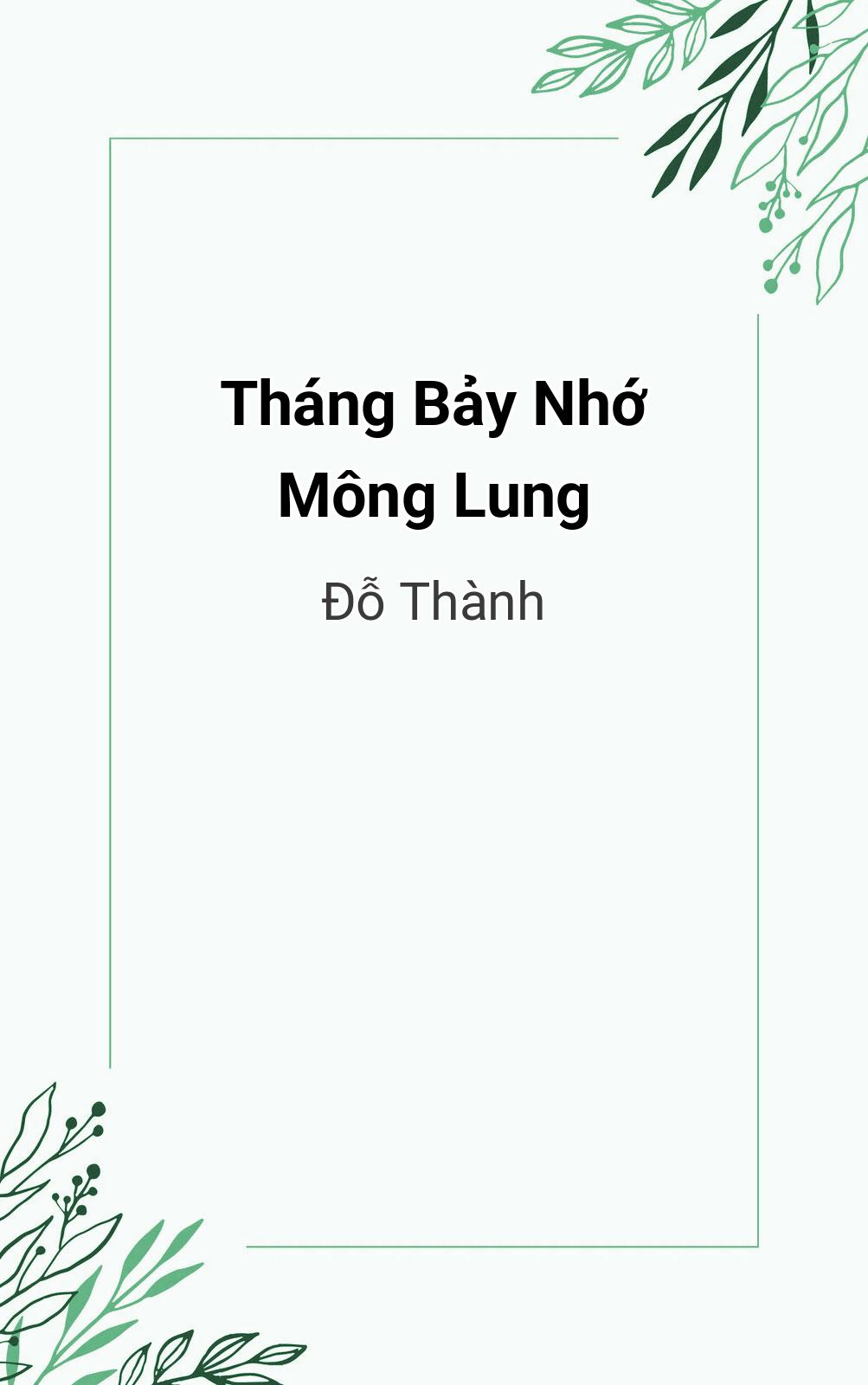 Tháng Bảy Nhớ Mông Lung