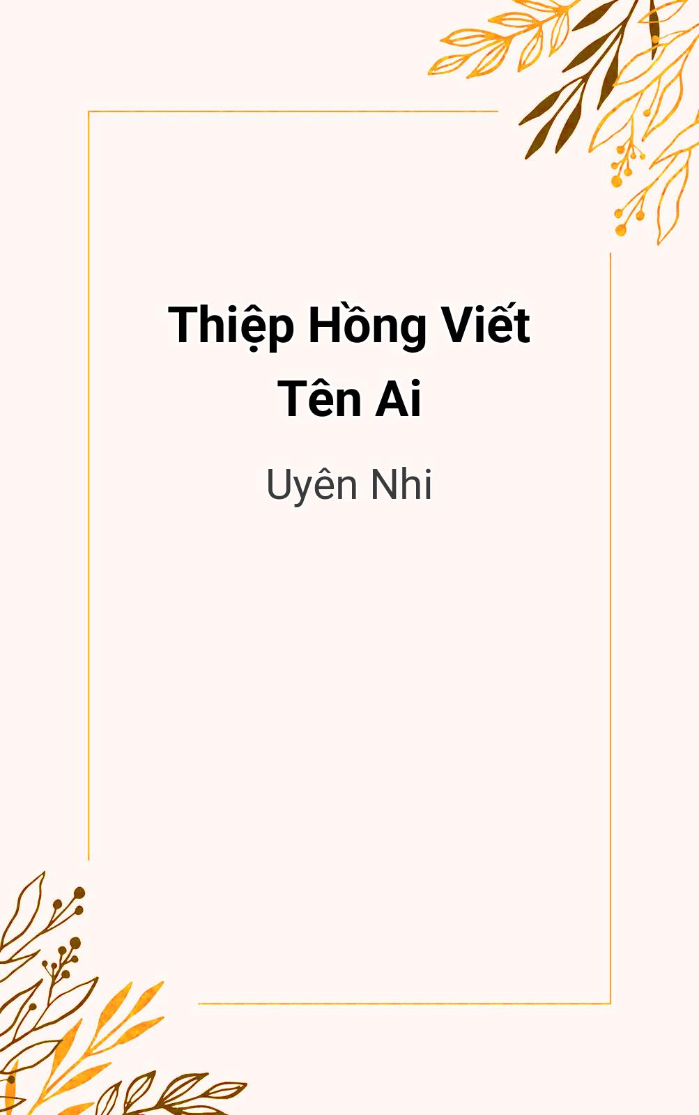 Thiệp Hồng Viết Tên Ai