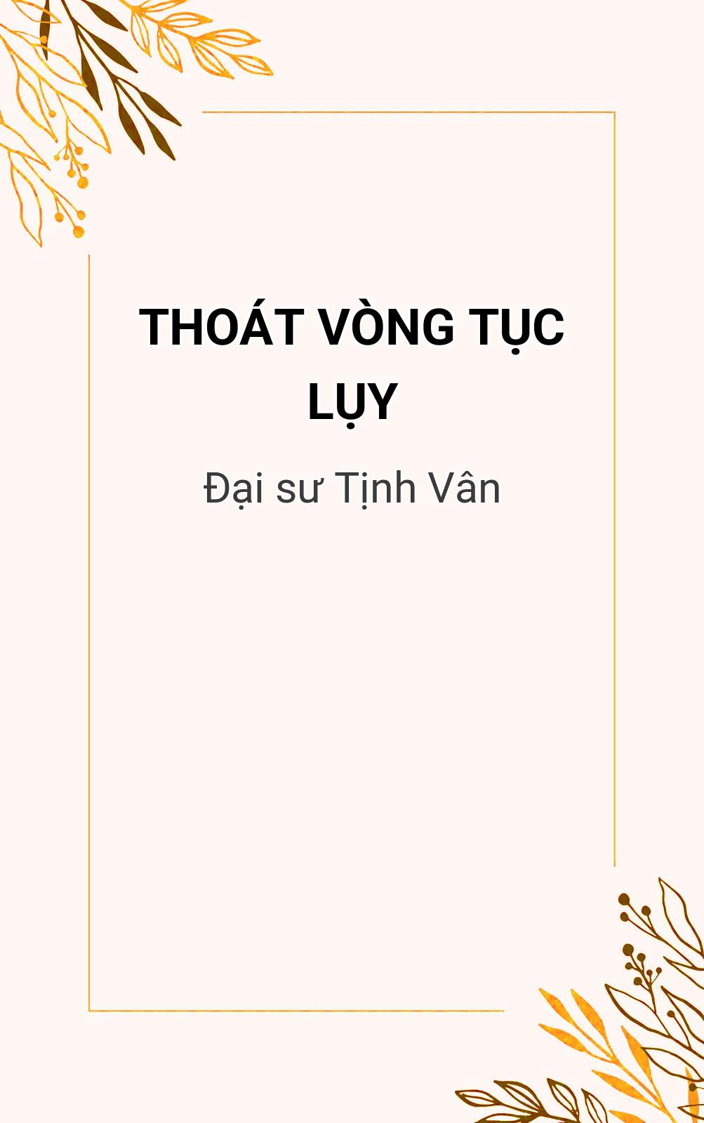 Thoát Vòng Tục Lụy