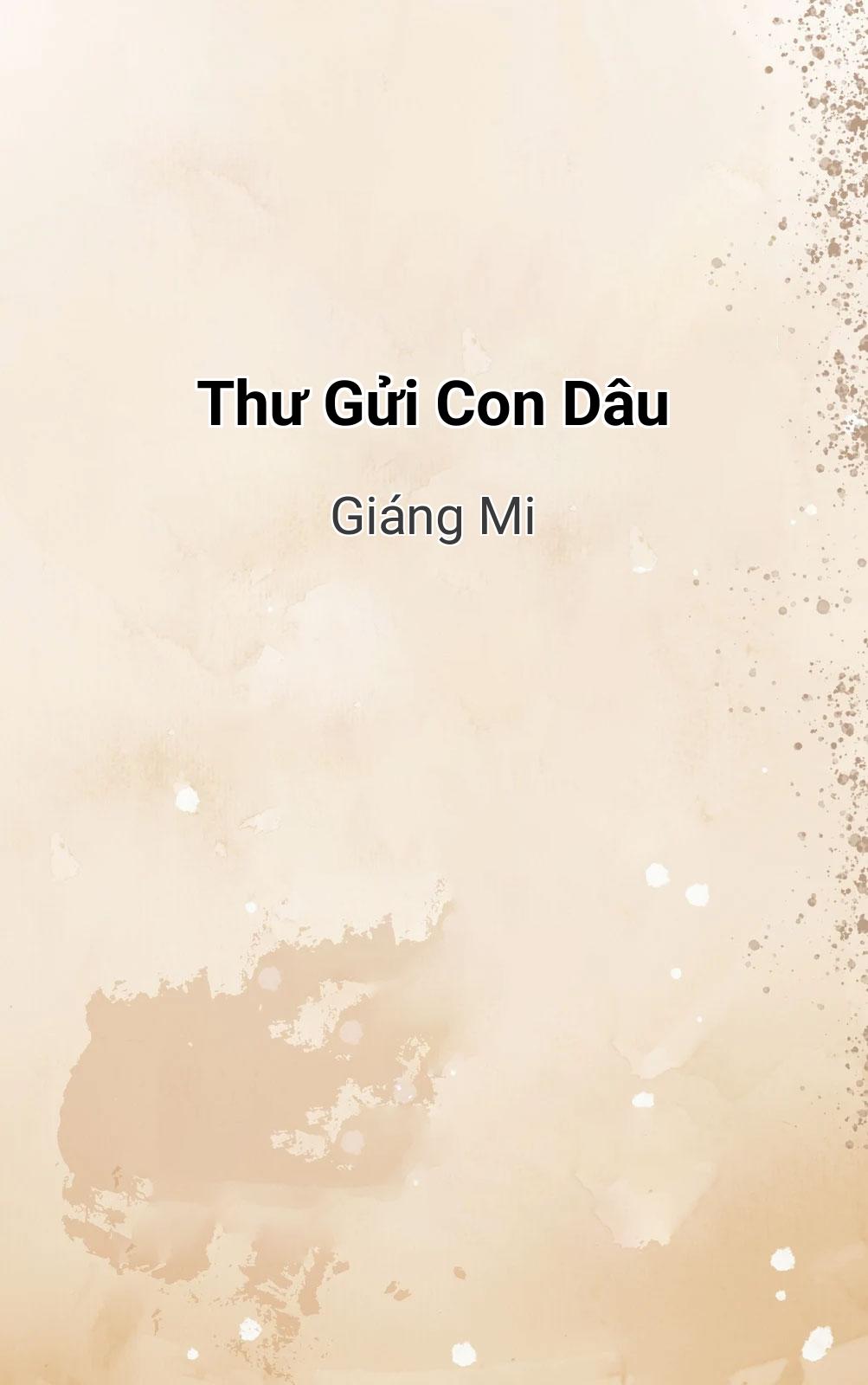 Thư Gửi Con Dâu