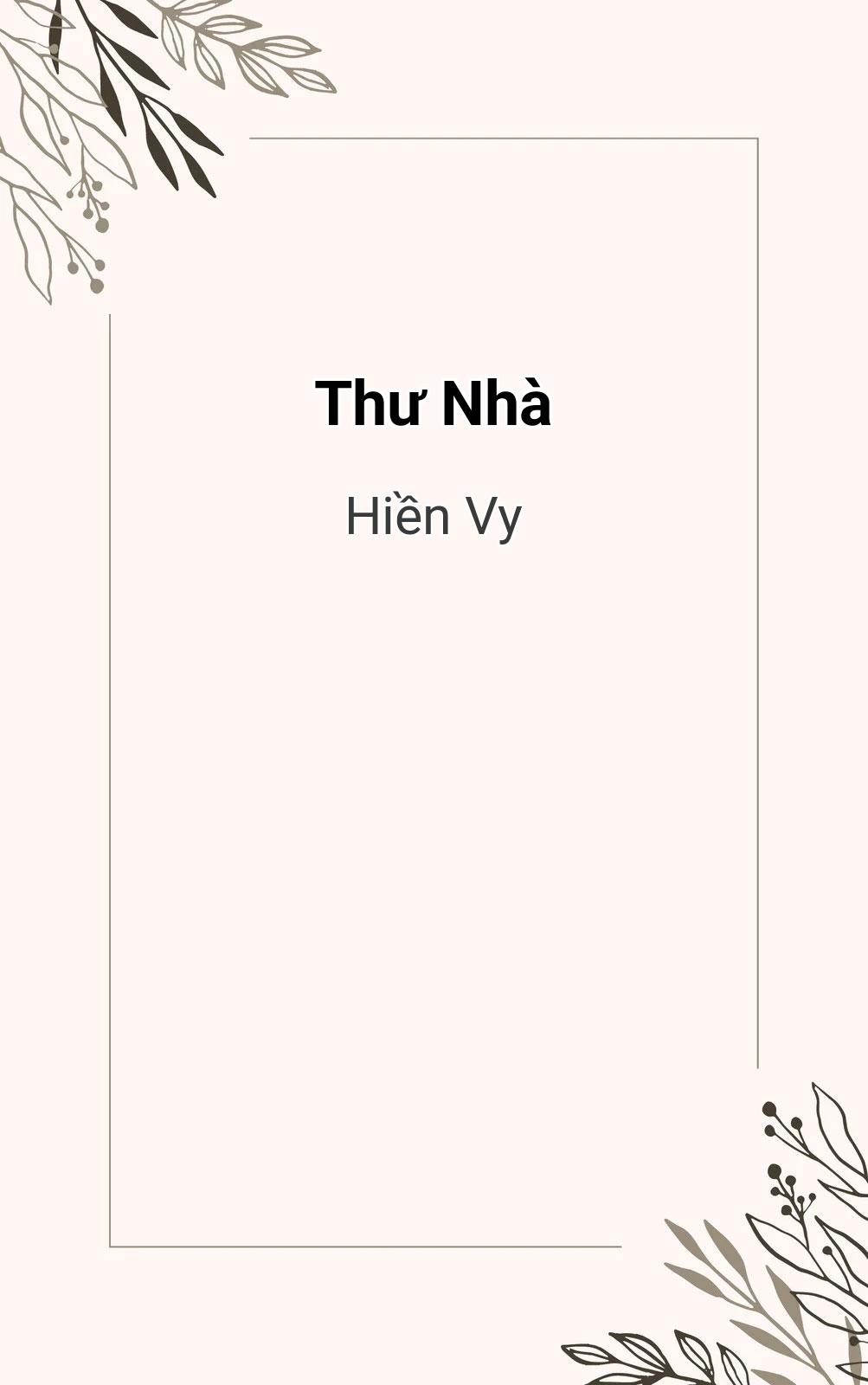 Thư Nhà