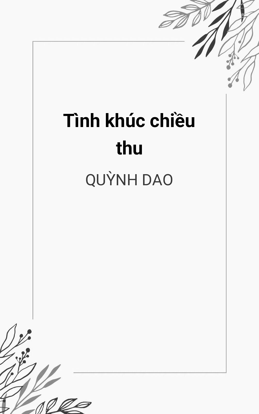 Tình Khúc Chiều Thu