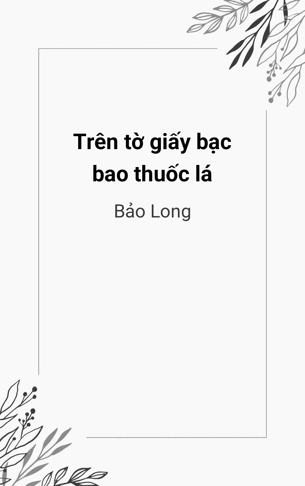 Trên Tờ Giấy Bạc Bao Thuốc Lá