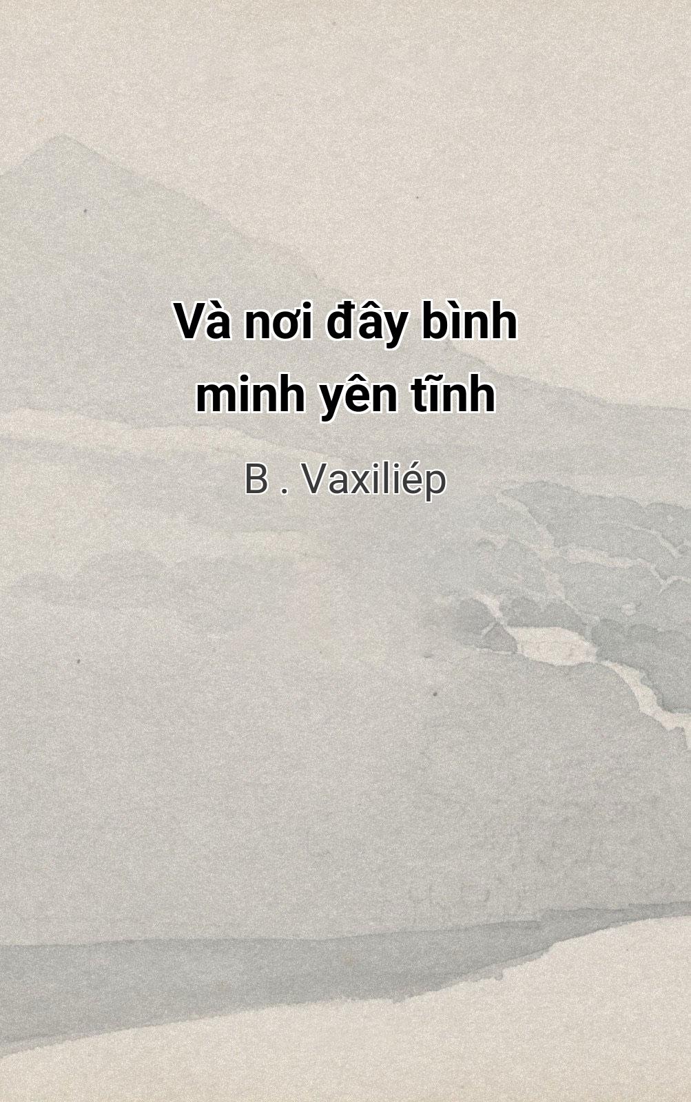 Và Nơi Đây Bình Minh Yên Tĩnh